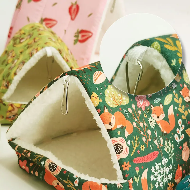 Ninho Triangular para Pássaros e Roedores Estampado para Gaiola - Image 2