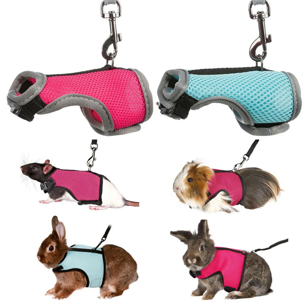 Coleira Peitoral para Coelhos de Malha com Guia Ajustável - Image 4