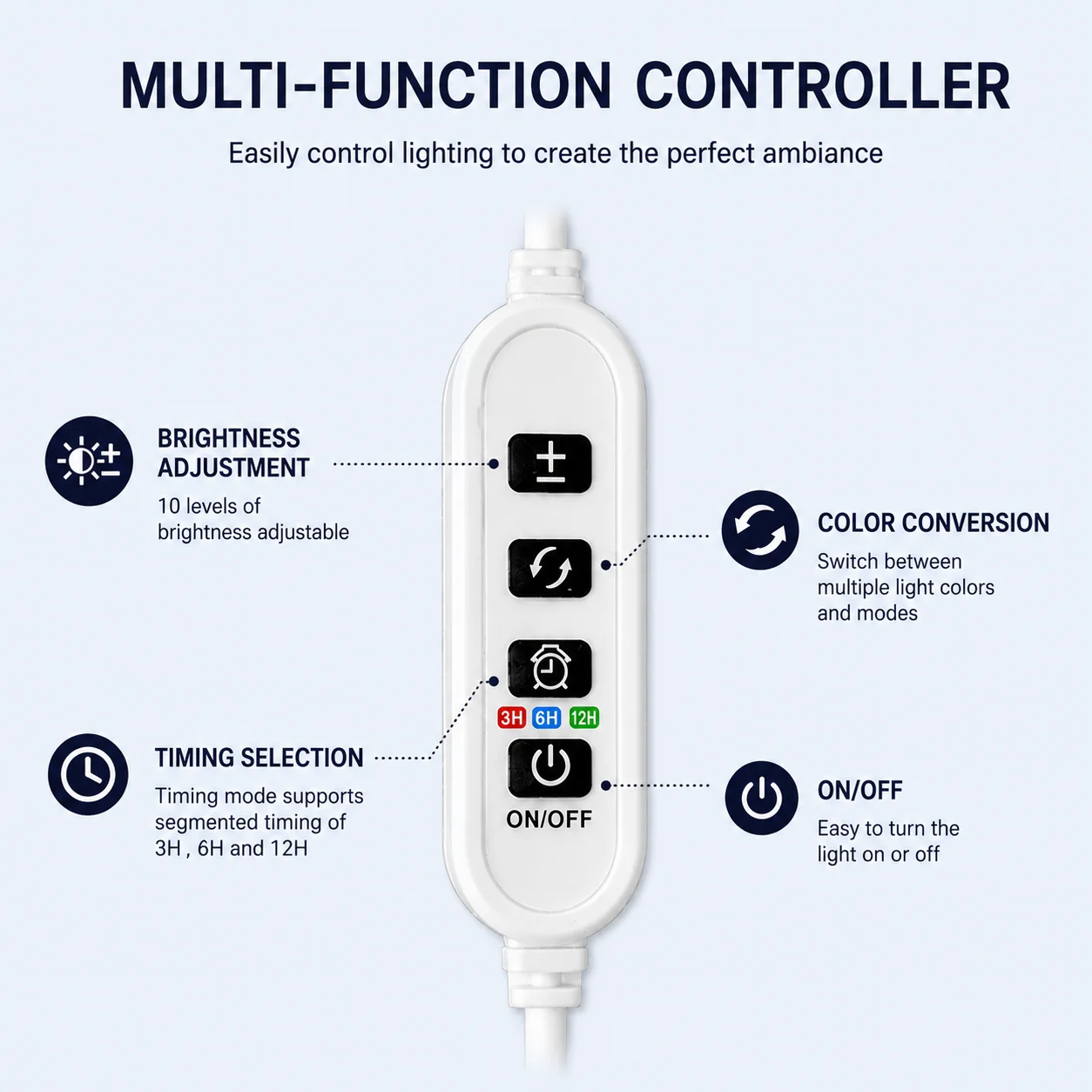 Luz de Aquário USB com Clip Retrátil e Temporizador - Imagem 3