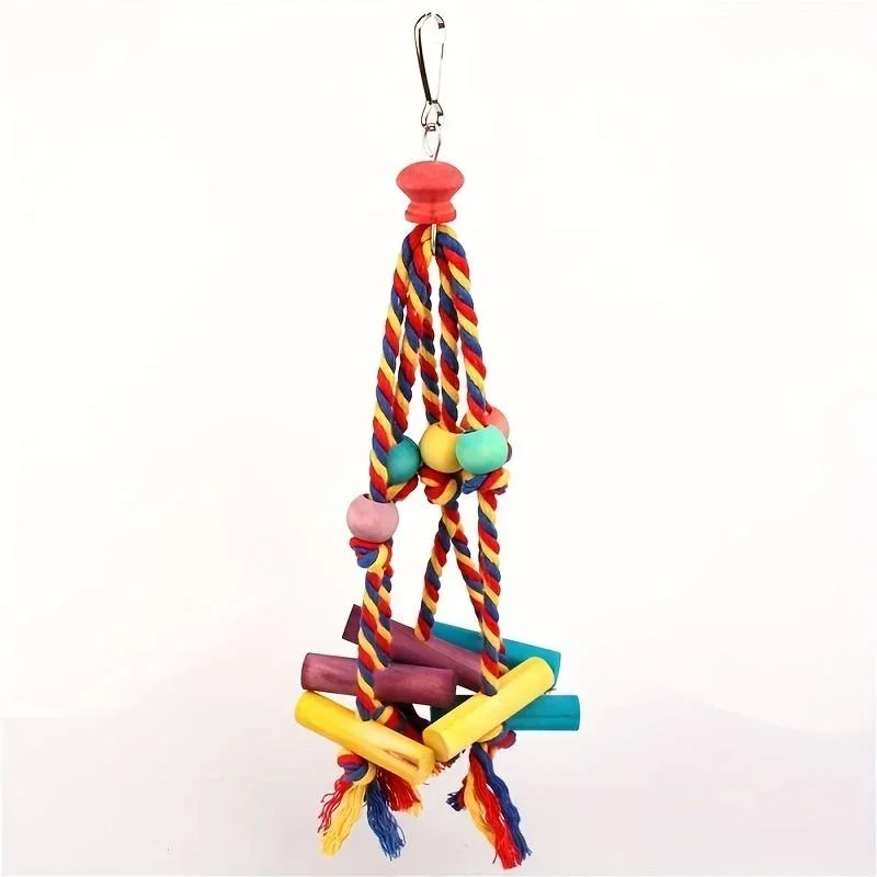 Brinquedo para Pássaros Corda de Algodão e Plástico 9x30 cm para Gaiola - Imagem 6