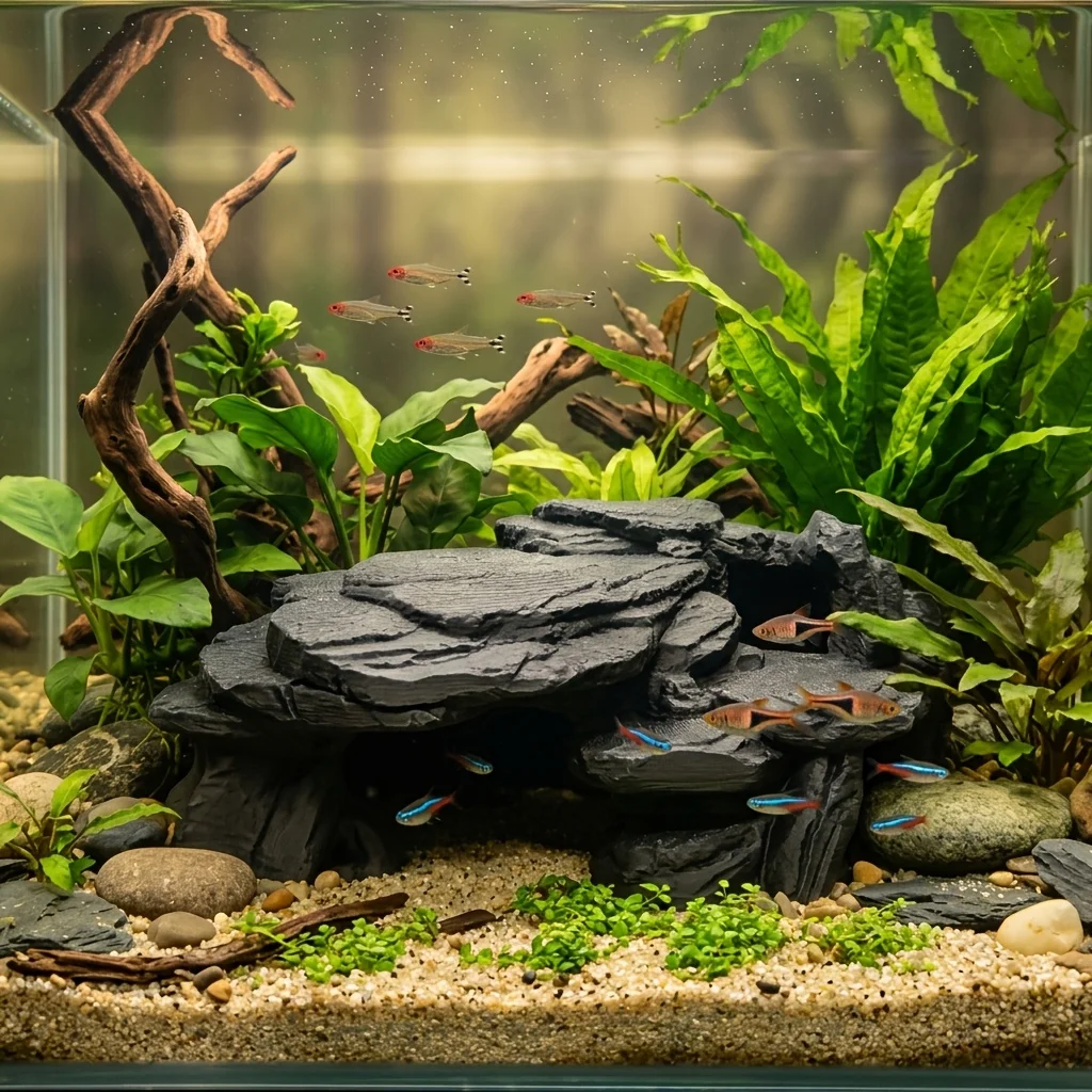 Caverna de Aquário em PLA com Plataforma para Tartarugas e Camarões - Imagem 5
