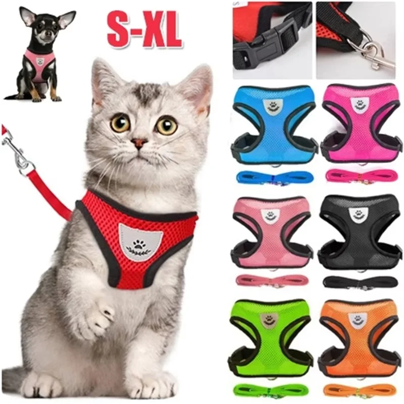 colete peitoral para cães e gatos pequenos refletivo