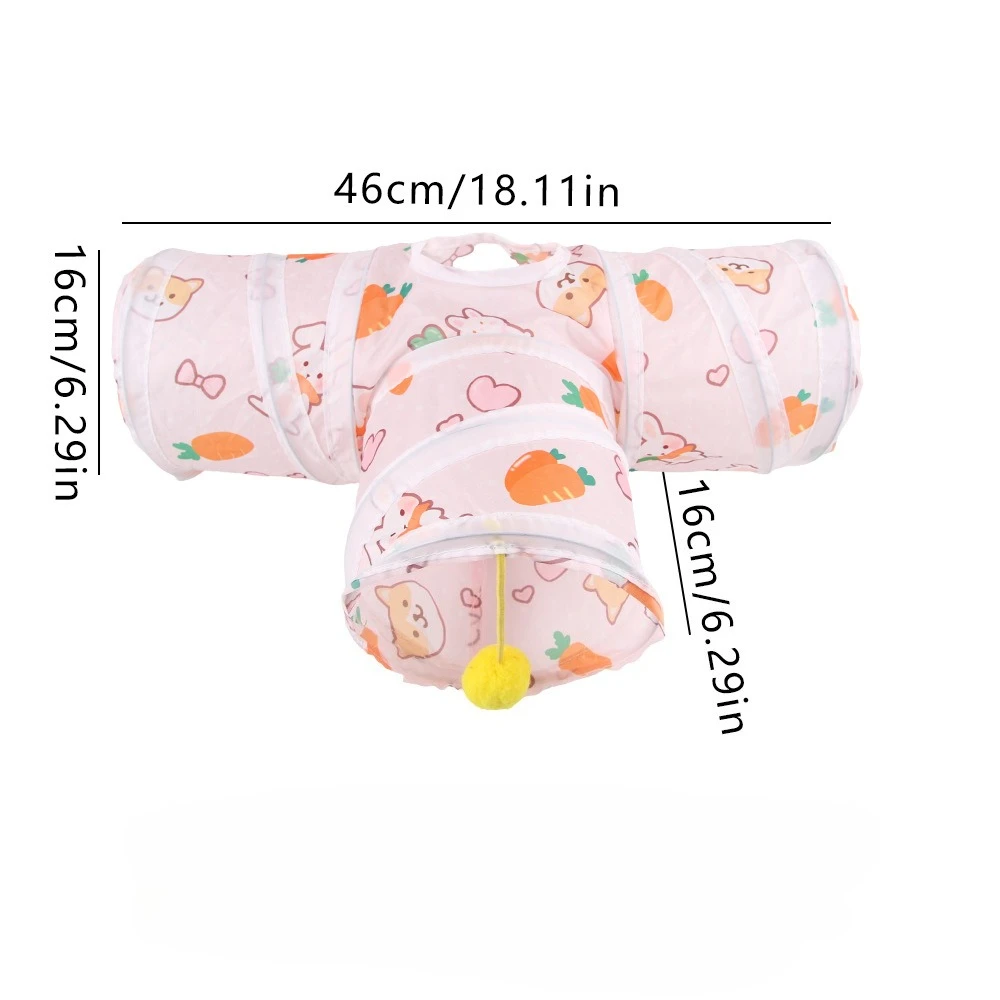 Túnel Dobrável para Hamster em Forma de Cenoura - Imagem 6