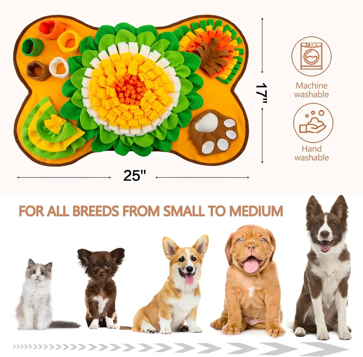 Tapete Olfativo para Cães Pequenos e Médios Alimentador Lento - Imagem 5