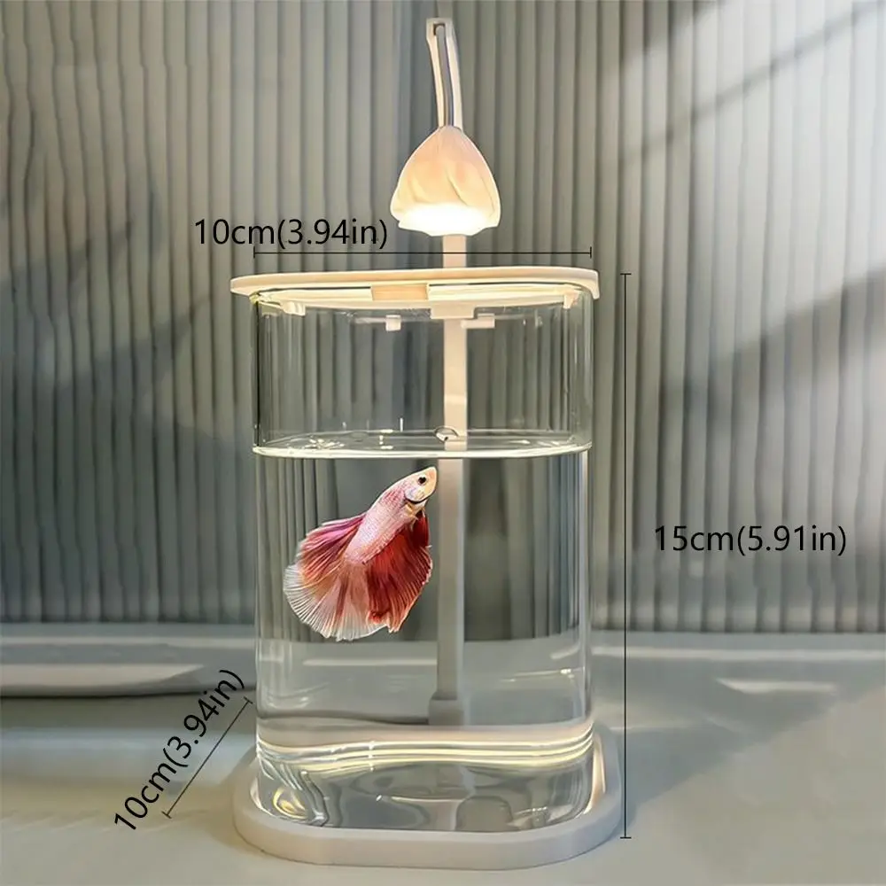 Aquário de Acrílico com Luz LED USB para Peixe Betta - Imagem 6