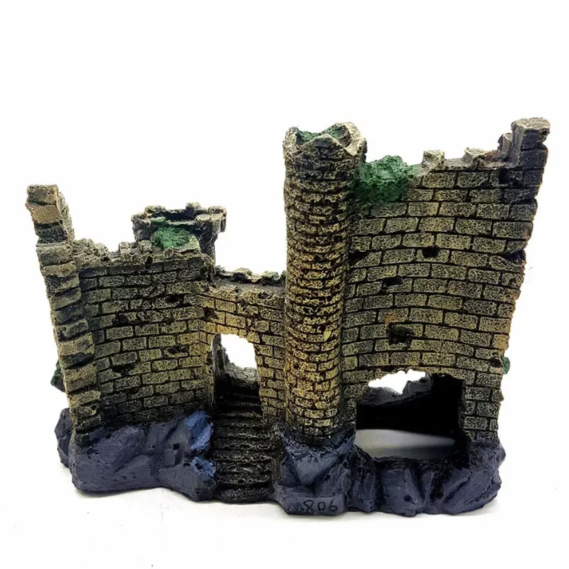 Castelo para Aquário de Resina com Base Ponderada, 18 cm - Imagem 4