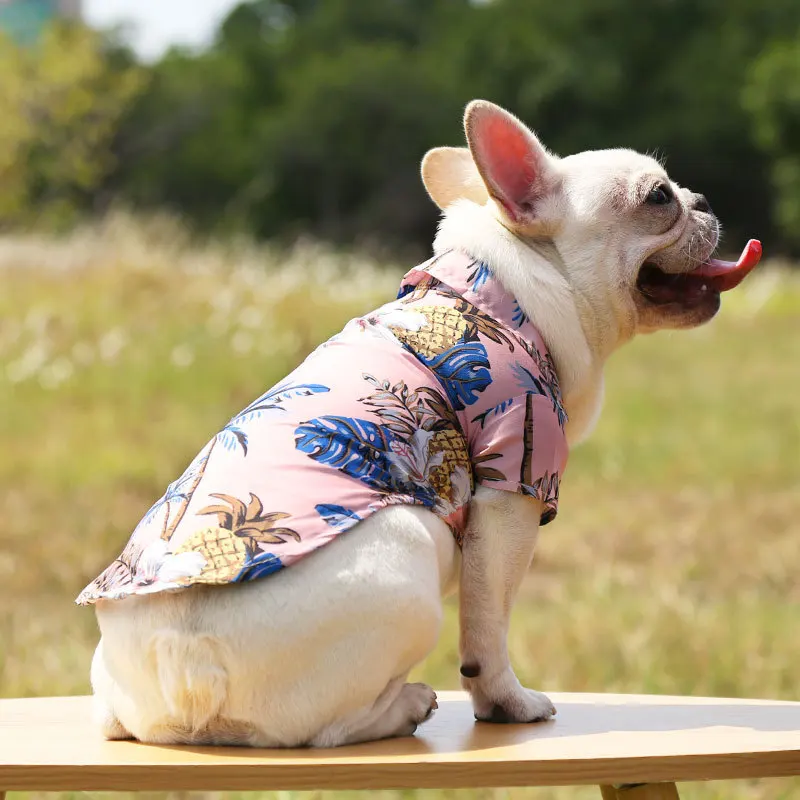 Camisa de Verão para Cães e Gatos de Poliéster Estampa Havaiana - Image 5