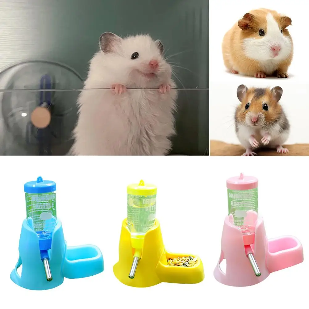 Bebedouro para Hamster e Pequenos Animais Plástico com Recipiente para Comida - Imagem 3