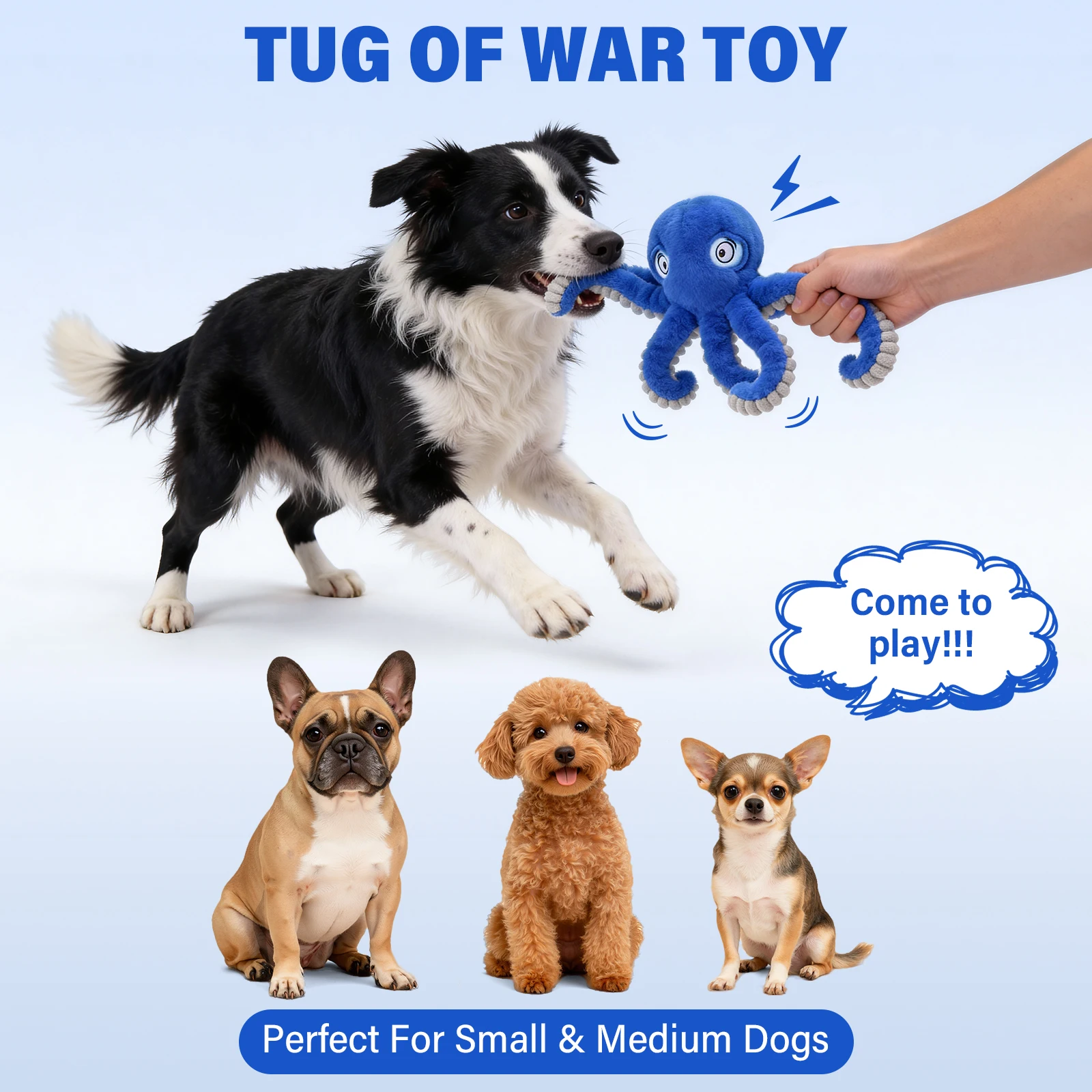 Brinquedo para Cães Polvo de Pelúcia com Apito e Som - Imagem 4