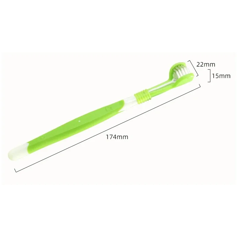 Escova de Dentes para Cães 4 Unidades com Cabeça Tripla para Limpeza Completa - Image 2