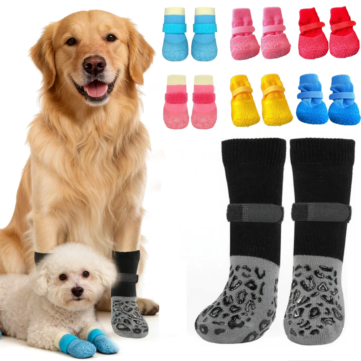 meias antiderrapantes para cães e gatos