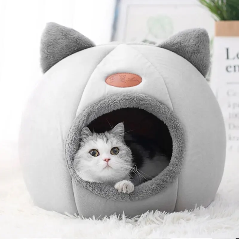 toca para gatos com almofada removível