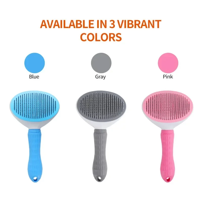 Escova para Gatos e Cães de Aço Inoxidável para Remover Pelos - Imagem 6