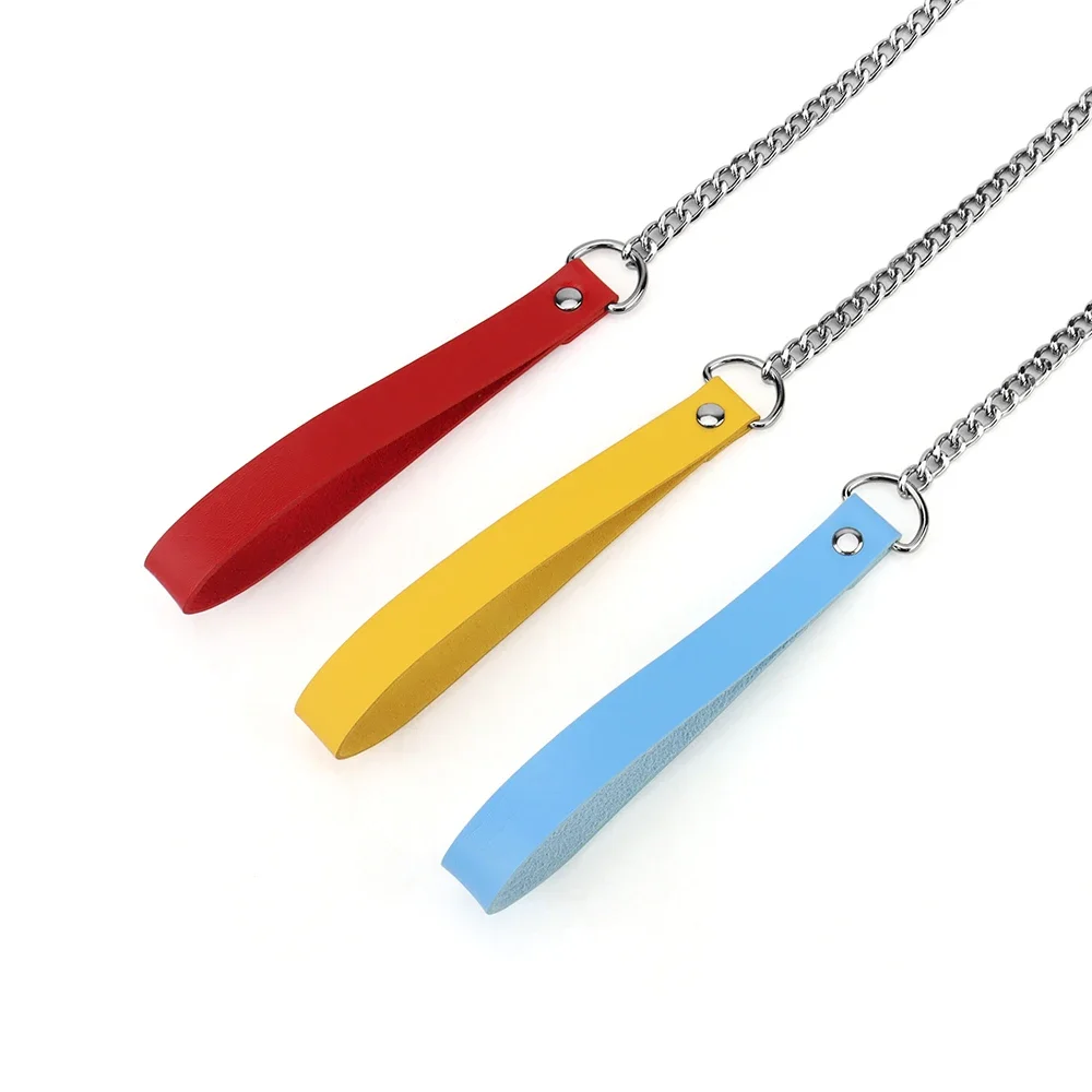 Trela de Metal e Couro para Cães com Alça Acolchoada 120 cm - Imagem 4
