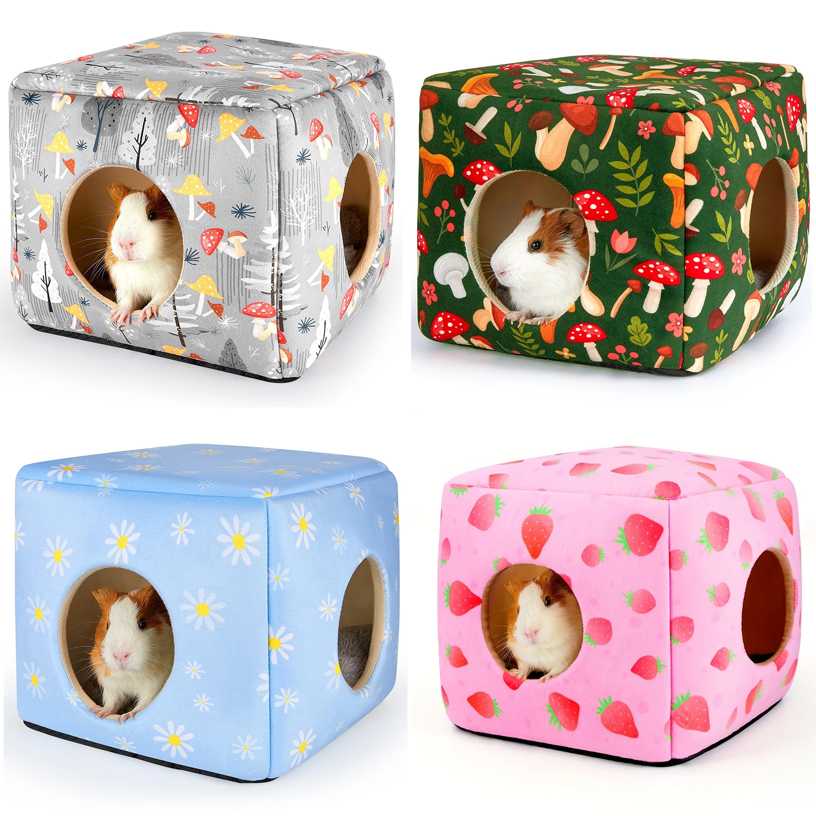Toca para Hamster e Roedores de Pelúcia Lavável com Duas Entradas - Imagem 4