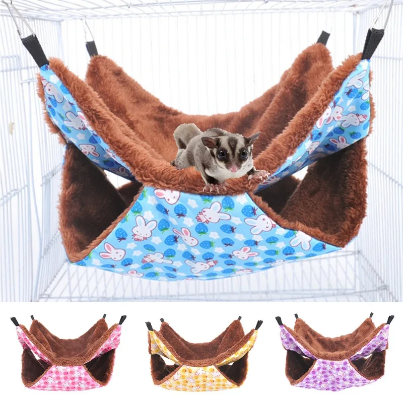 Rede de Pelúcia Dupla Camada para Hamster 35x35 cm com Ganchos para Gaiola - Image 4