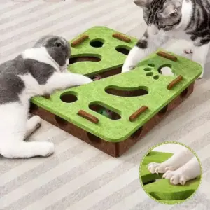 brinquedo labirinto para gato de feltro