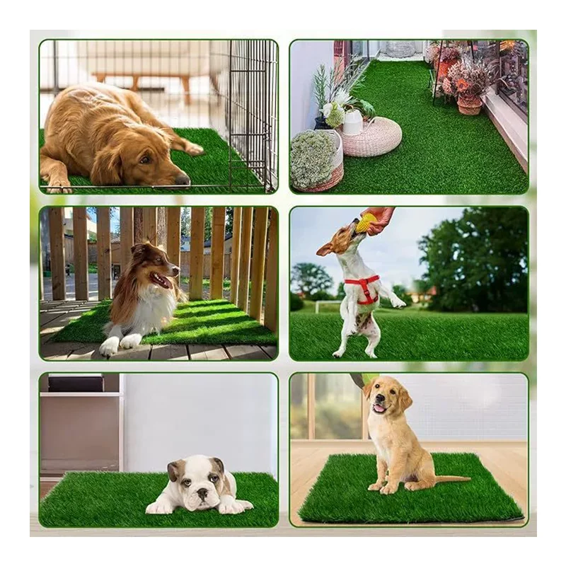 Tapete de Grama Artificial para Cães Lavável com Drenagem - Imagem 4