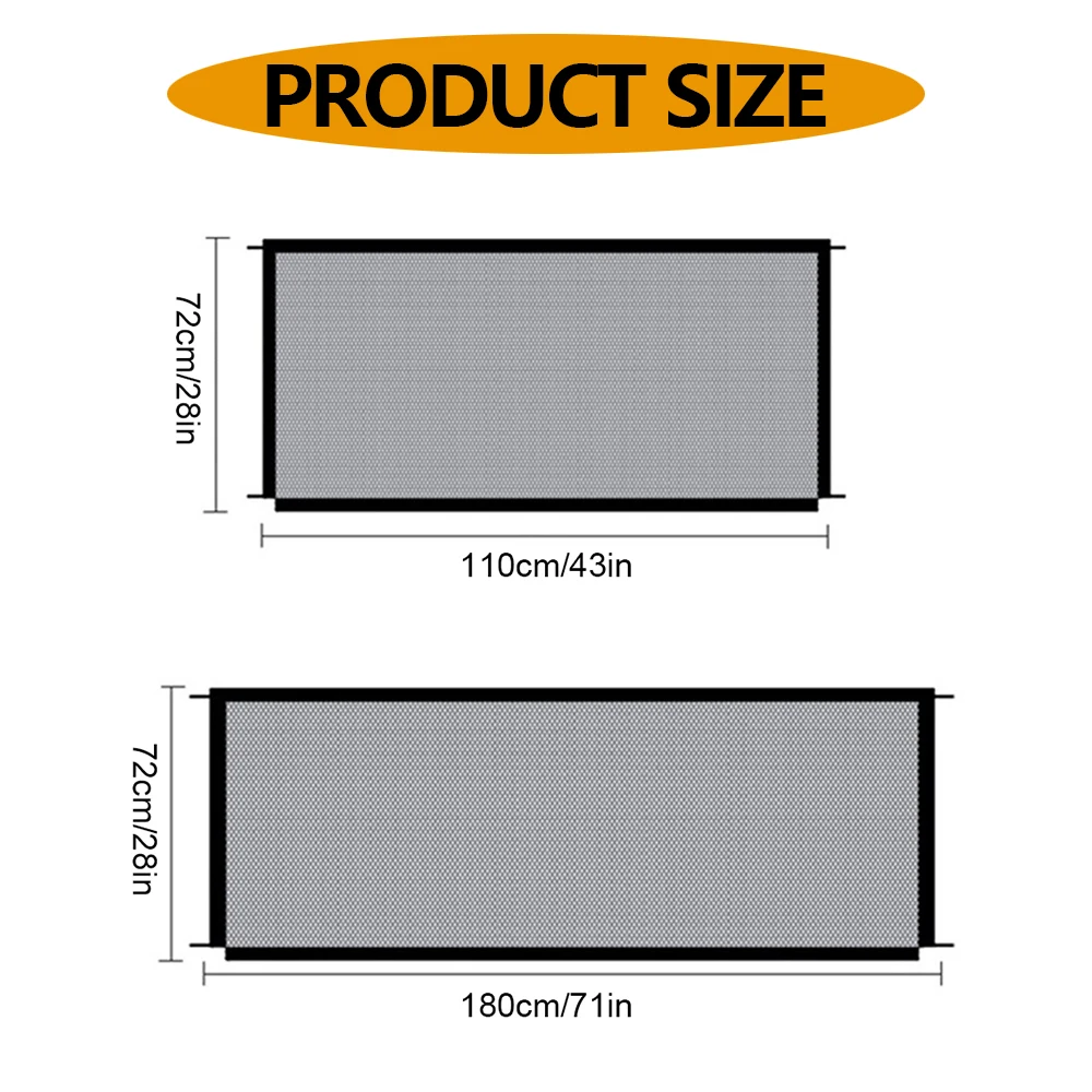 Cerca de Proteção para Cães Dobrável de Nylon com 110x72 cm - Imagem 3