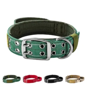 coleira tática para cães com fivela dupla