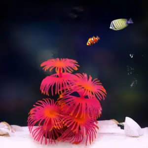 coral artificial de silicone para aquário