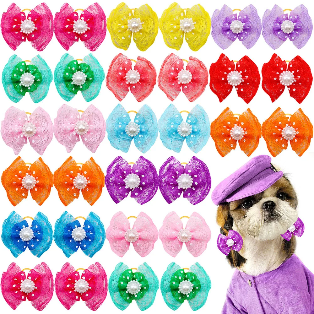 laços de cabelo para cães pequenos 100 peças