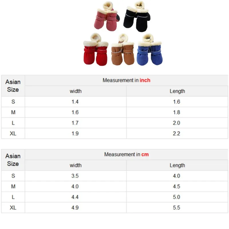 Botas de Neve para Cães Pequenos Antiderrapante 4 Peças - Image 6