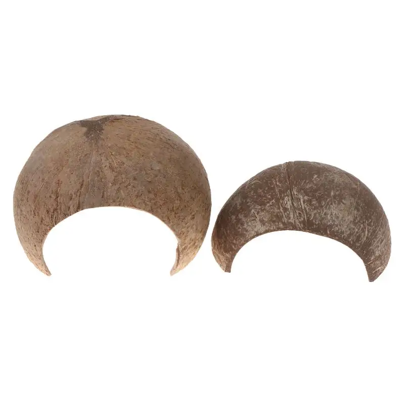 Decoração de Coco para Aquário e Terrário Esconderijo Natural - Imagem 6