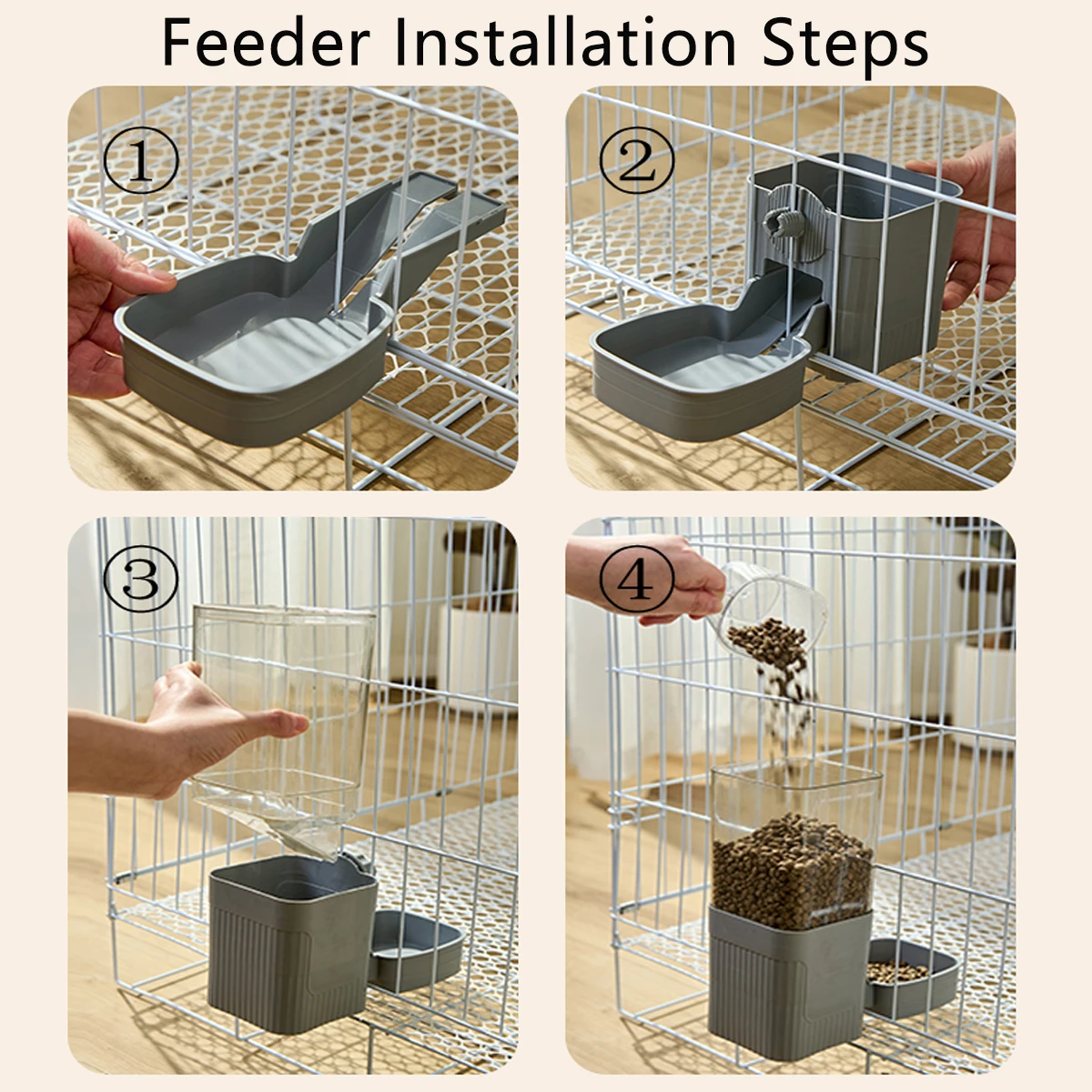 Alimentador Automático para Cães e Gatos Pequenos com Tigela Suspensa - Imagem 4