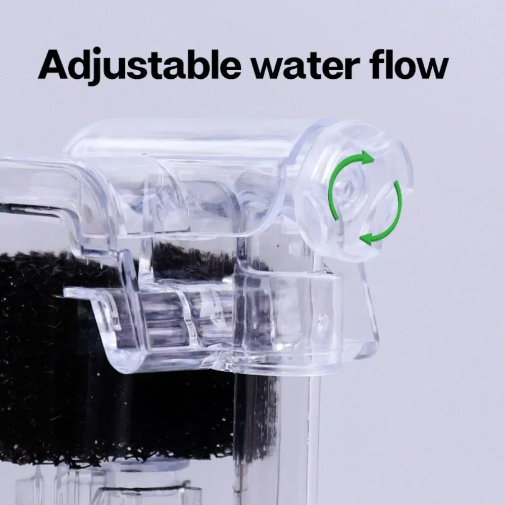 Filtro de Aquário de Parede USB para Aquários Pequenos com Fluxo Ajustável - Imagem 4