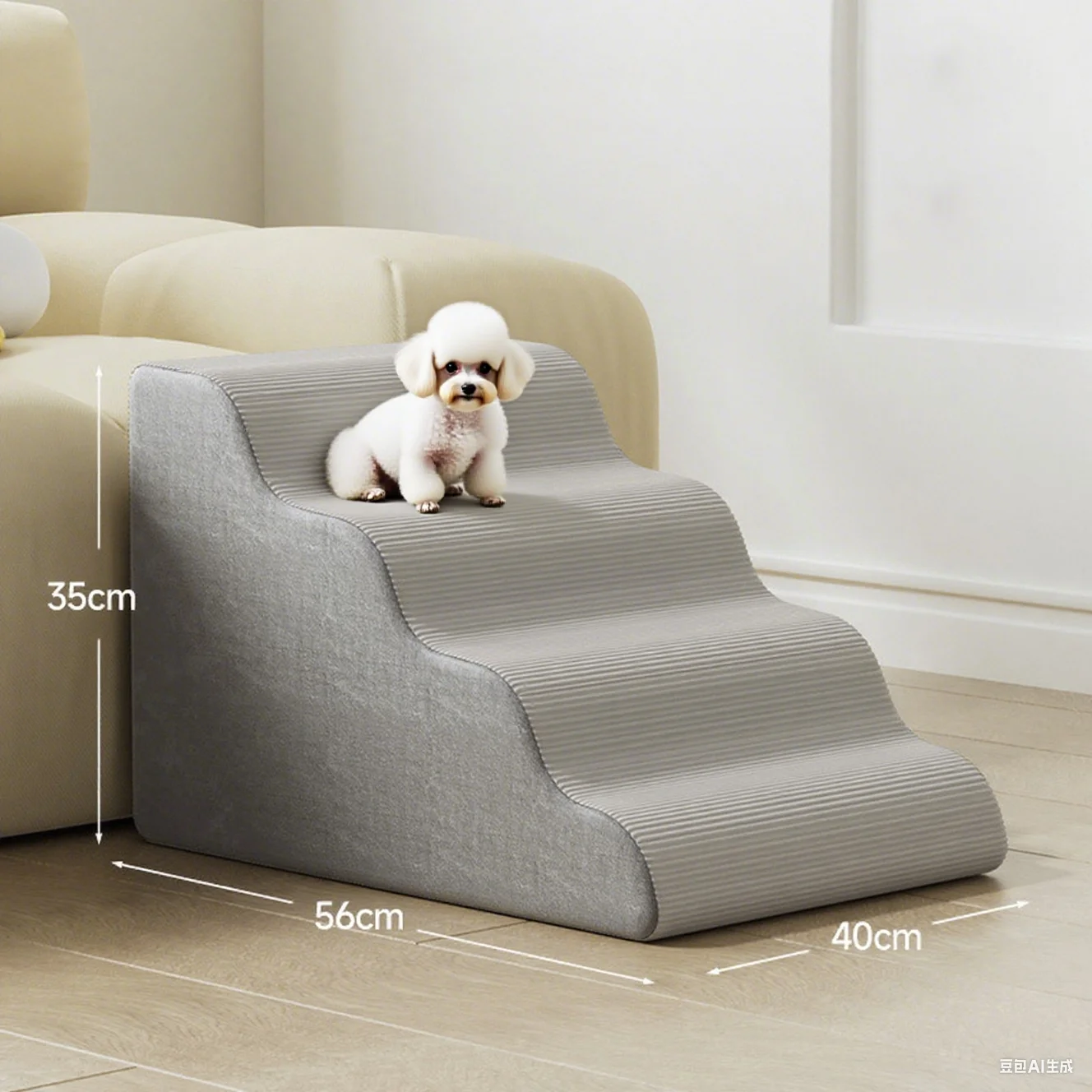 escada para cães de 3 degraus