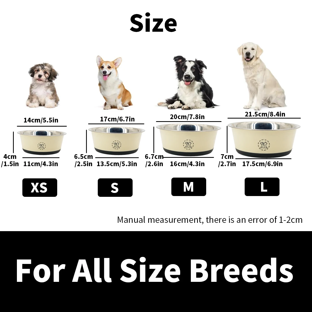 Tigela para Cães e Gatos de Aço Inoxidável Antiderrapante - Image 5