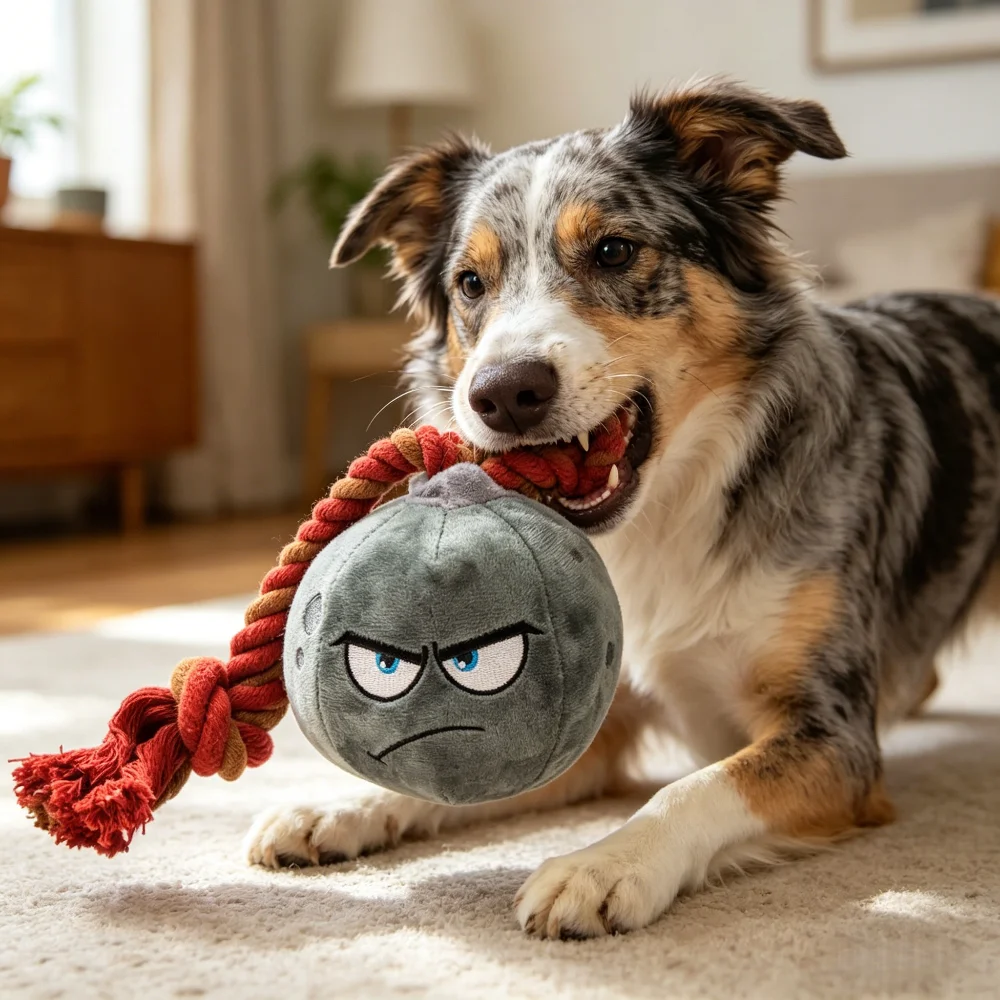 Brinquedo de Pelúcia para Cães Granada com Corda de Puxar - Imagem 5