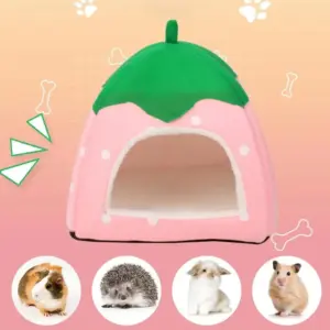 cama toca morango para hamster