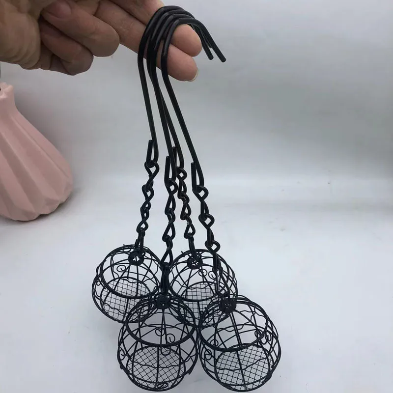 Alimentador de Pássaros para Gaiola Fio de Ferro Dourado ou Preto - Imagem 4