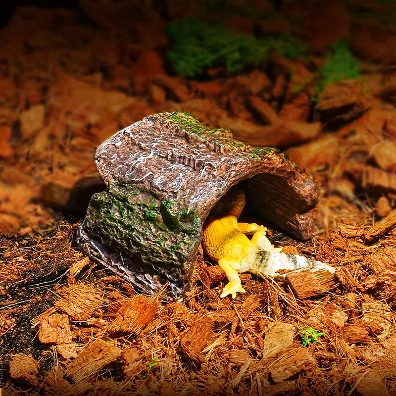 Esconderijo para Répteis de Resina Marrom Escuro 9x7,7x6 cm para Terrário - Imagem 4