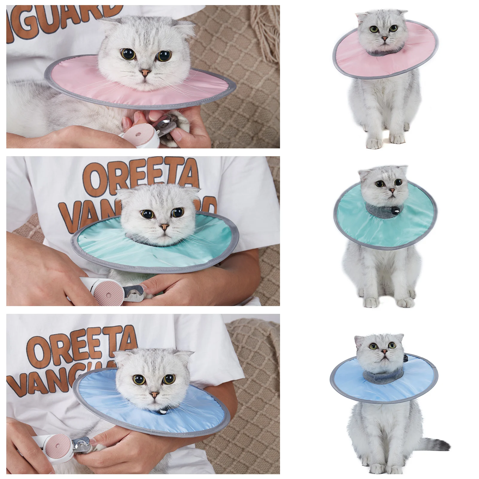 Coleira Protetora para Gatos e Cães de Poliéster com Cordão Ajustável - Imagem 6