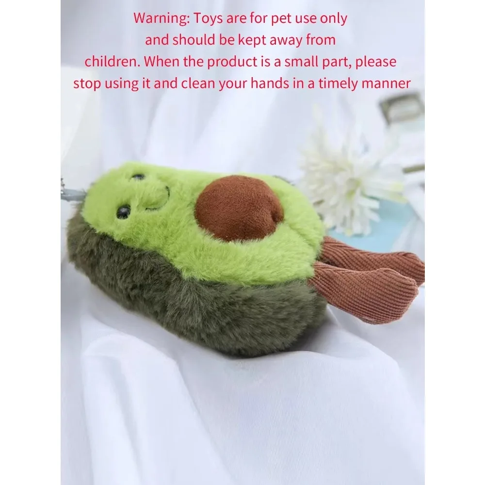 Brinquedo de Pelúcia para Gatos e Cães Pequenos Abacate Fofo - Imagem 4