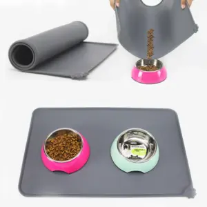 tapete comedouro e bebedouro de silicone
