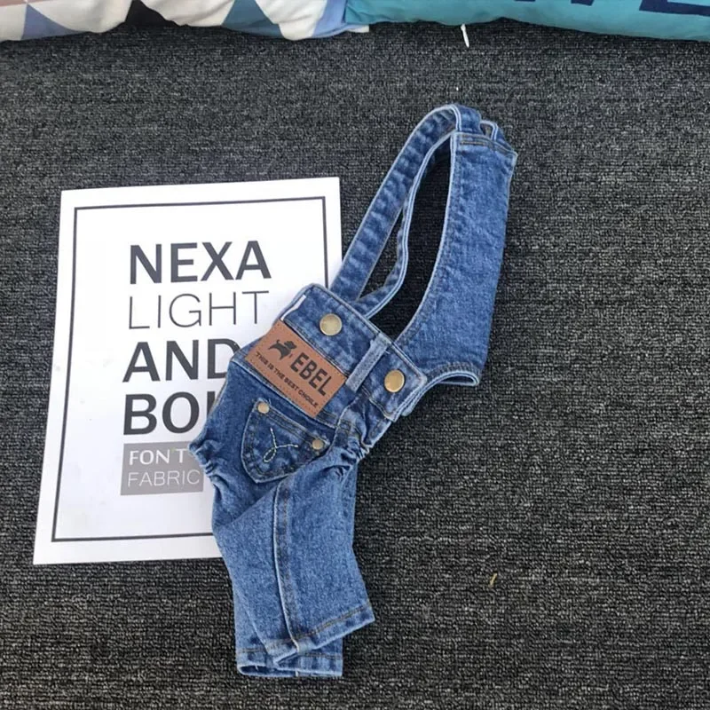 Roupa Jeans para Cães Pequenos e Médios Macacão Puppy Estilo Denim - Imagem 5