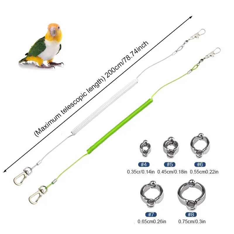Corda de Treinamento para Pássaros Ajustável Verde Universal - Imagem 4