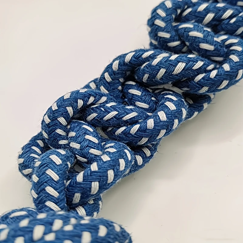 Brinquedo para Cães Bola de Corda de Algodão com Nó para Filhotes - Imagem 6