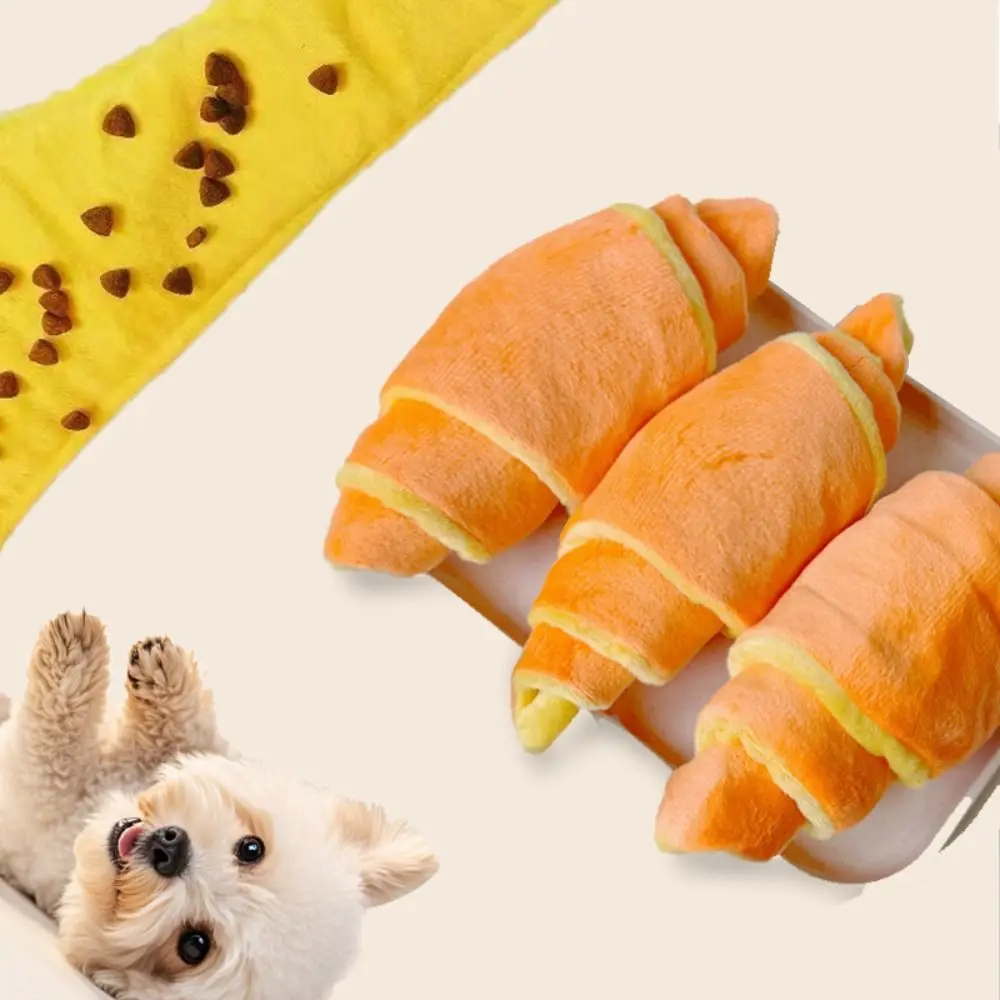 Brinquedo de Pelúcia para Cães em Formato de Croissant 37 cm com Compartimento para Petiscos - Imagem 4