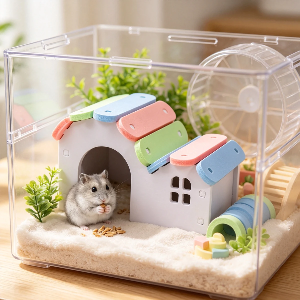 Casa para Hamster de Madeira com Superfície Polida para Roedores - Image 4