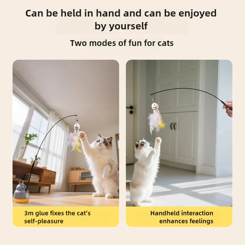 Vara de Brinquedo para Gatos com Pena e Fio de Aço - Imagem 6