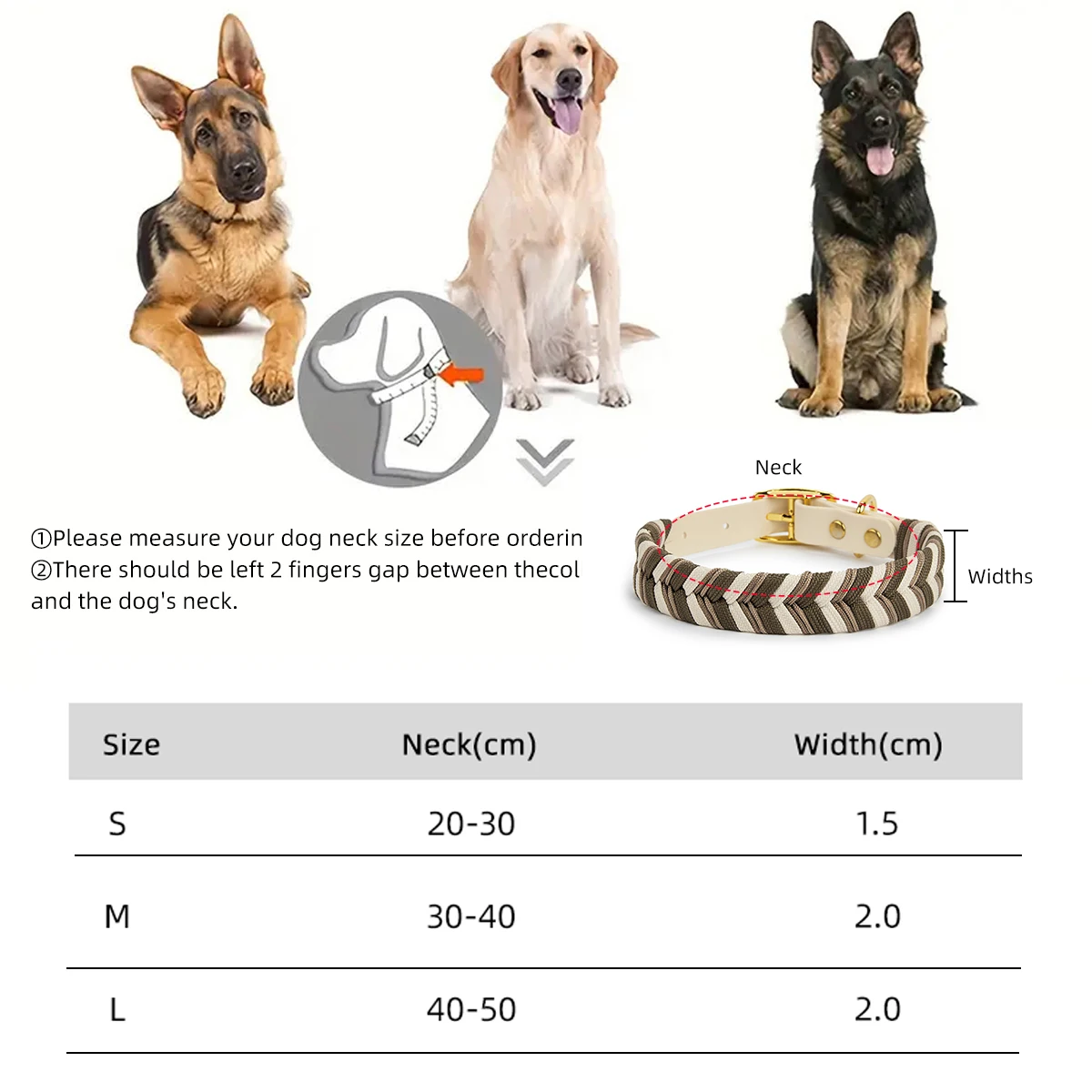 Coleira para Cães Artesanal Colorida para Passeio - Imagem 2