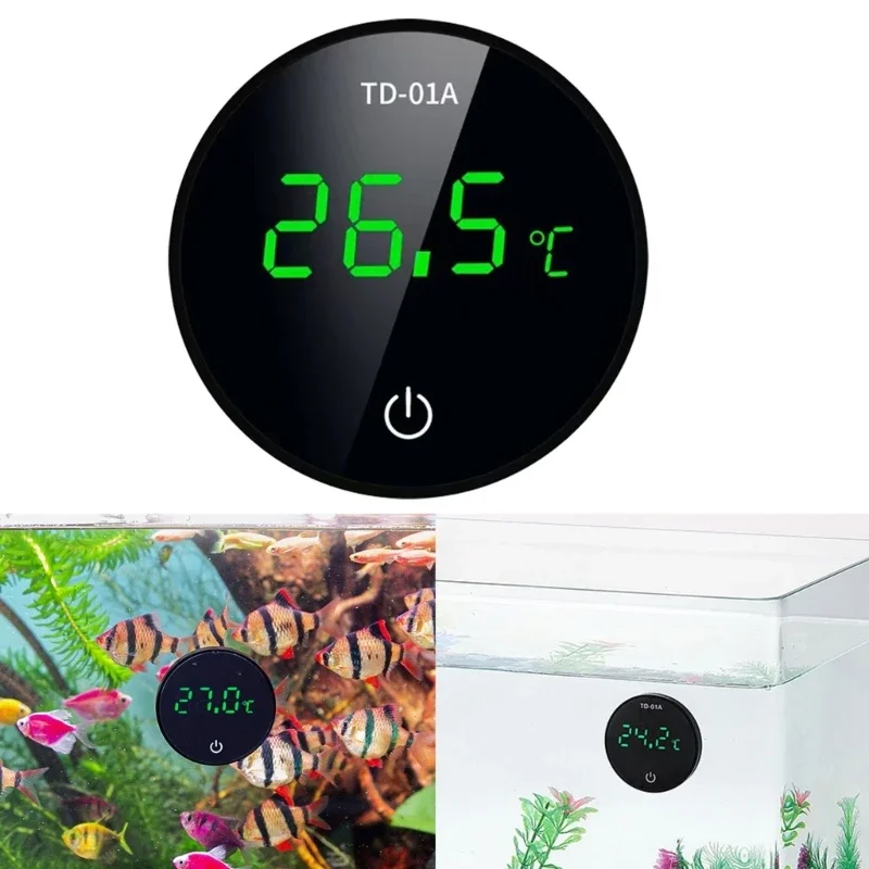 Termômetro Digital LED para Aquário e Terrário Recarregável USB - Imagem 2