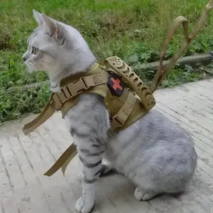 arnês tático para gatos ajustável