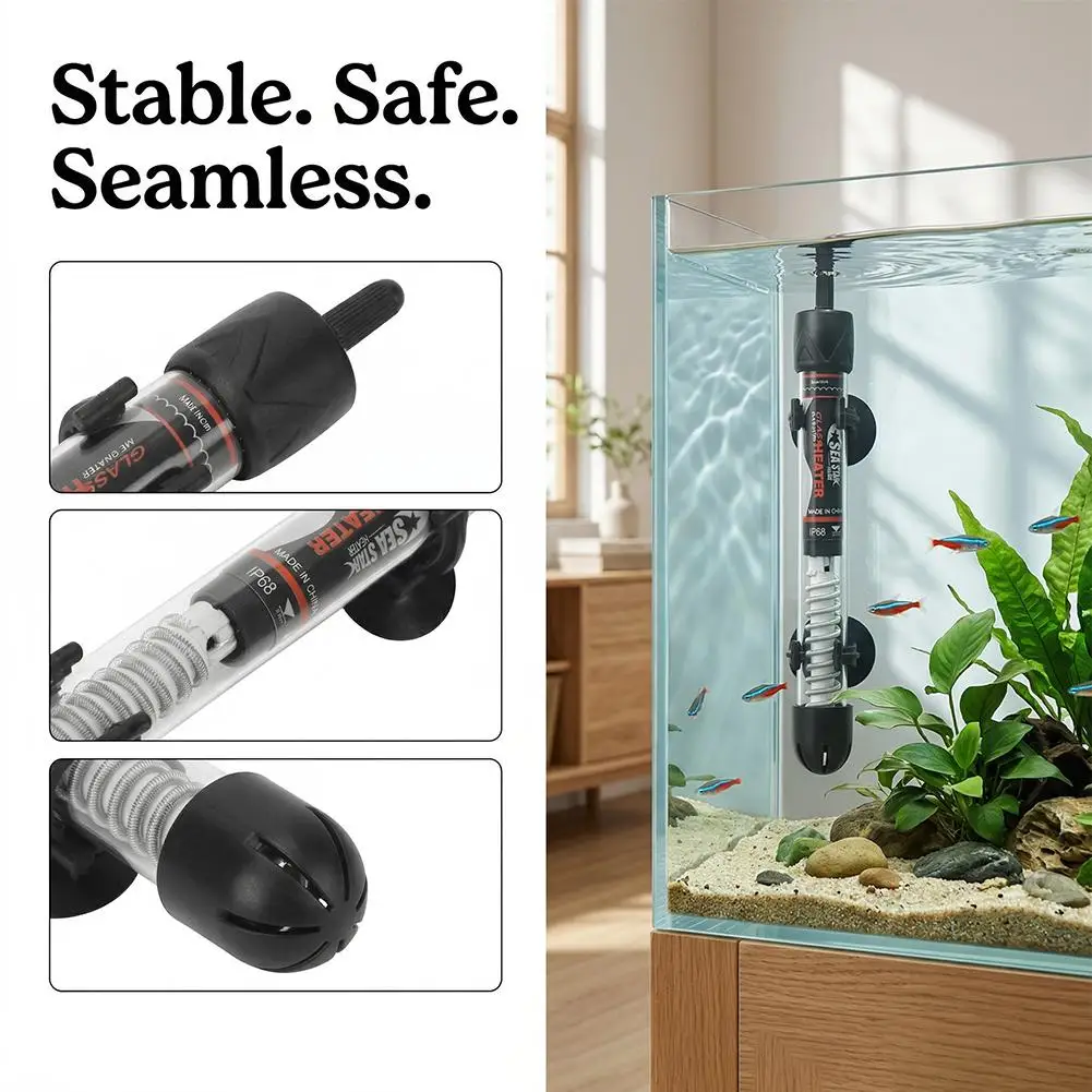 Aquecedor Submersível para Aquário com Termostato Ajustável de 25-300W - Imagem 5
