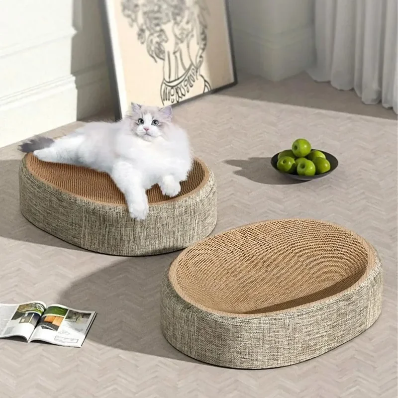 Arranhador para Gatos Oval de Sisal Trançado 2 em 1 - Imagem 6